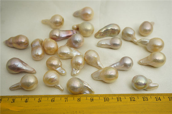 MoniPearl Round Pearl,Flaming ball pearl,one pearl,white color,Genuine Fresh Water Pearl,keshi pearl,baroque pearl,Leather Cor