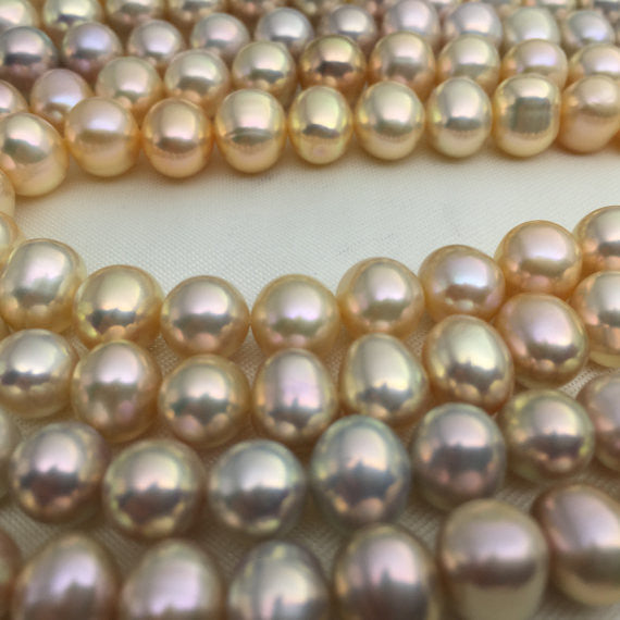 MoniPearl VERY VERY RARE, 8mm Metallic luster ,52pcs,Potato Pearl Large Hole Pearl Strand,Loose Freshwater Pearls Wholesale,CR-9