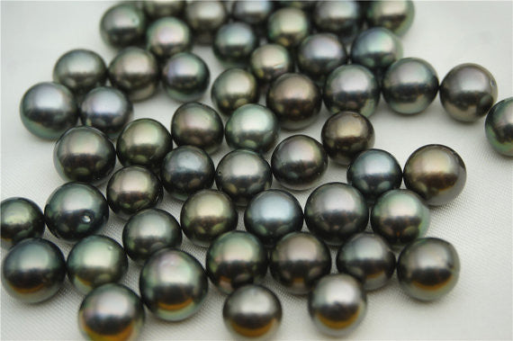 MoniPearl Tahitian Pearls,ROUND,Green Brown,9mm,10mm,11mm,Real Tahitian Pearl,Saltsea pearl,high luster,big pearl,malachite green pearl,blue pearl,T7