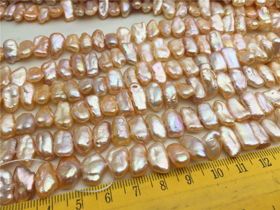 MoniPearl Special Pearl,Pink Biwa Pearl Very Good Quality,high luster,Pink Pearl necklace,Genuine Fresh Water Pearl,Wedding Necklace,Mothers Day,ZS-11