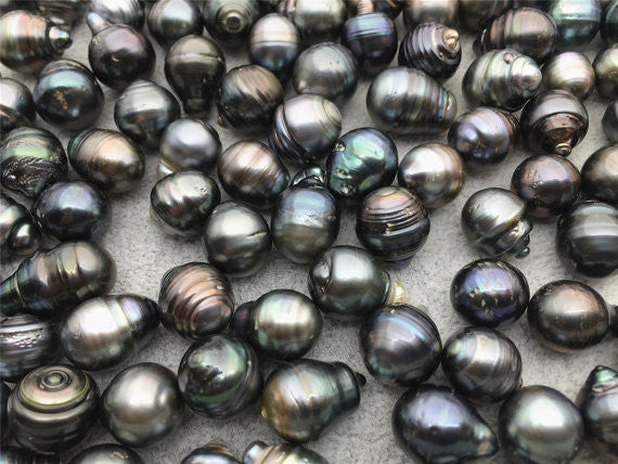 MoniPearl Tahitian Pearls,DROP- Mix Color-- Real Tahitian Pearl- 11mm,12mm,Drop Pearl,THL2