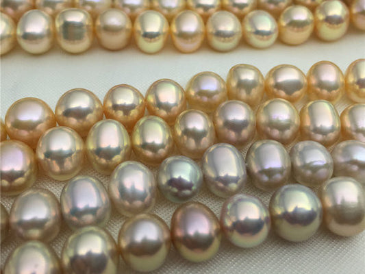 MoniPearl VERY VERY RARE, 8mm Metallic luster ,52pcs,Potato Pearl Large Hole Pearl Strand,Loose Freshwater Pearls Wholesale,CR-9