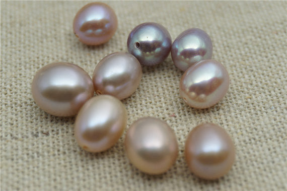 MoniPearl Rice Pearl 1 pair,flatback earrings,drop pearl earring material,6-7mm freshwater pearl rice oval teardrop pearl pairs,ivory white,BRIDAL EARRINGS,