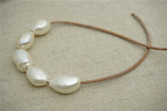 MoniPearl Baroque Pearl,5pcs loose pearl, baroque pearl ,freshwater pearl ,White pearl ,cultivated pearls,keshi pearl, DIY,loose pearl,large hole