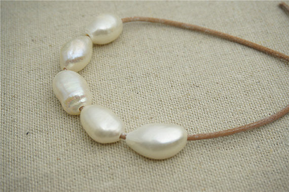 MoniPearl Baroque Pearl,5pcs loose pearl, baroque pearl ,freshwater pearl ,White pearl ,cultivated pearls,keshi pearl, DIY,loose pearl,large hole
