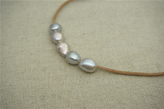 MoniPearl Baroque Pearl 15pcs,good quality,baroque pearls-7-8mm-16 inch strand-Metallic Iris blue, gray baroque pearl,loose pearl beads,DIY,high luster