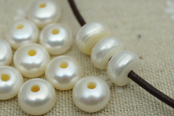 MoniPearl WHOLESALE,10 pcs,thin button pearl,1.6mm,2.2mm,2.5mm,3mm large hole freshwater pearls,10mm button pearl beads, loose freshwater pearl,SM-1