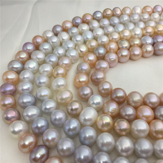 MoniPearl 9-10mm high luster, Metallic luster pearl strand,high luster freshwater pearls,approx 42pcs, loose freshwater pearl,potato pearl,wholesale