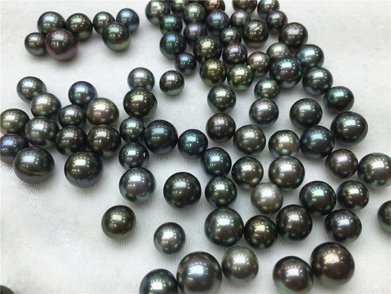 MoniPearl Tahitian Pearls,Tahiti pearl ,9-12mm,One piece,Black Pearl,Real tahitian,Saltsea pearl,high luster,high quality,big pearl,black,malachite green pearl