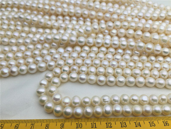 MoniPearl 7.5-8.5mm round pearl,approx 54pcs,freshwater genunine pearl,round pearls,cultured pearl beads,natural pearls,loose pearl bead,L18-51