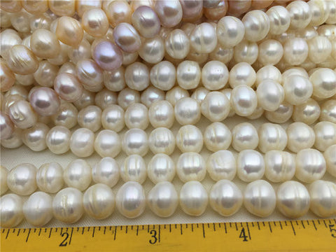 MoniPearl 10-11mm,large button pearl,large hole,2.0mm,2.5mm,3mm large hole freshwater pearls,patota pearl,loose freshwater pearl,full strand,SM11-2A-1