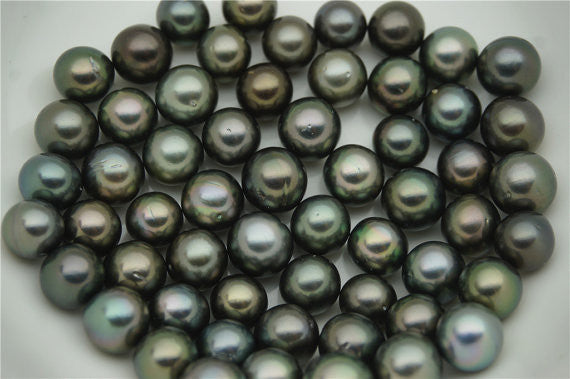 MoniPearl Tahitian Pearls,ROUND,Green Brown,9mm,10mm,11mm,Real Tahitian Pearl,Saltsea pearl,high luster,big pearl,malachite green pearl,blue pearl,T7