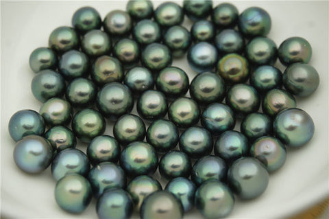 MoniPearl Tahitian Pearls,ROUND,Dark Malachite green,9mm,10mm,11mm,Real Tahitian Pearl,Real tahitian,Saltsea pearl,high luster,big pearl,malachite green pearl,T1