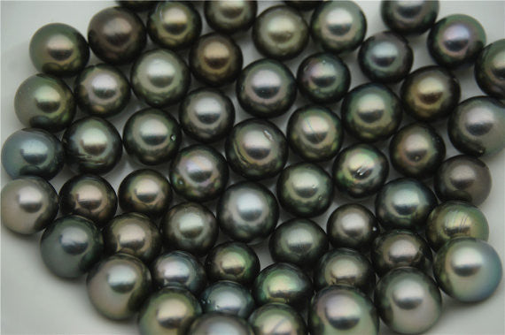 MoniPearl Tahitian Pearls,ROUND,Green Brown,9mm,10mm,11mm,Real Tahitian Pearl,Saltsea pearl,high luster,big pearl,malachite green pearl,blue pearl,T7
