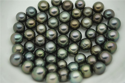 MoniPearl Tahitian Pearls,ROUND,Green Brown,9mm,10mm,11mm,Real Tahitian Pearl,Saltsea pearl,high luster,big pearl,malachite green pearl,blue pearl,T7