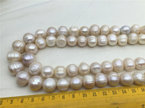 MoniPearl 13-15mm,VERY RARE,very large Potato Pearl Large Hole Pearl Strand,Loose Freshwater Pearls Wholesale,CR14-2A-4