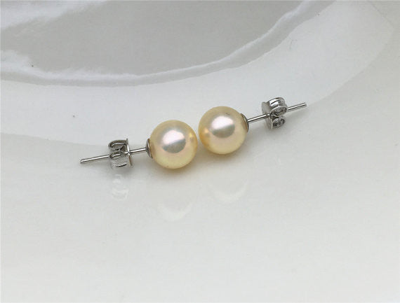 MoniPearl 7.5-8mm prefect round freshwater pearl,1 piece round pearl,pink golden,golden,lavender golden color pearl, genuine freshwater pearl,very rare,L4-Round