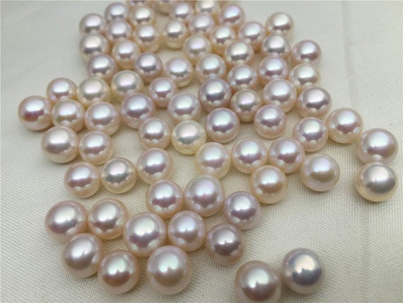 MoniPearl 8-9mm,1 piece round pearl,AAA freshwater pearl,white color pearl, ivory color genuine freshwater pearl,high quality pearl earrings,beading supplies,L4-Round
