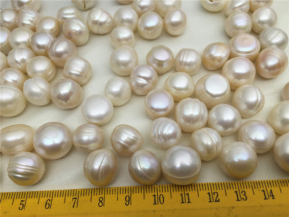 MoniPearl 13-15mm,potato shape pearl,VERY large,30pcs,1.5mm,2.2mmlarge hole freshwater pearls,loose freshwater pearl,potato pearl,wholesale,CR14-2A-3
