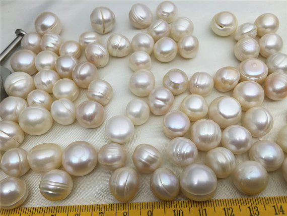 MoniPearl 13-15mm,potato shape pearl,VERY large,30pcs,1.5mm,2.2mmlarge hole freshwater pearls,loose freshwater pearl,potato pearl,wholesale,CR14-2A-3