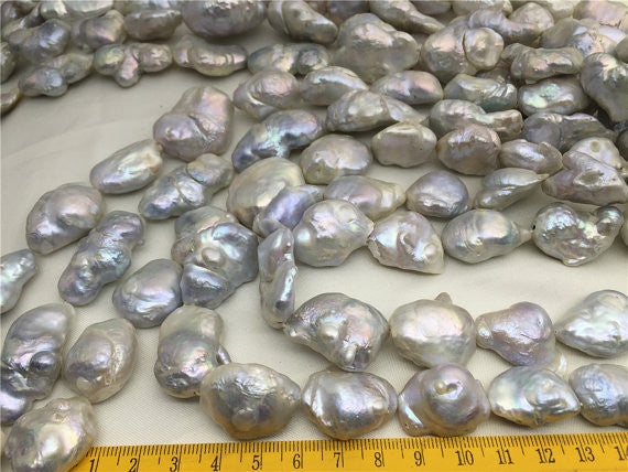 MoniPearl Baroque Pearl,17-23mmx19-25mm,cheap,flame ball Baroque Pearl,full strand loose pearl,China,keshi pearl,Genuine Fresh Water Pearl,kasumi pearl,HZ-32