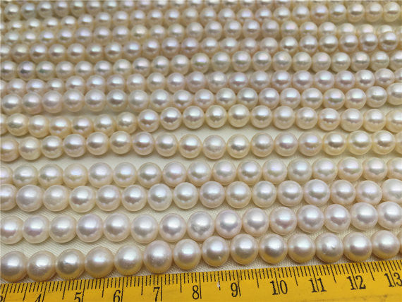 MoniPearl Aug new,7.5-8mm round pearl,approx 50pcs,freshwater genunine pearl,round pearls,cultured pearl beads,natural pearls,L18-1