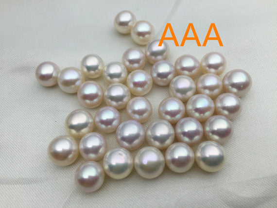 MoniPearl 9-10mm,AAA Round Pearl freshwater pearl,white color pearl,ivory color genuine freshwater pearl,high quality pearl earrings,beading supplies,L4-Round