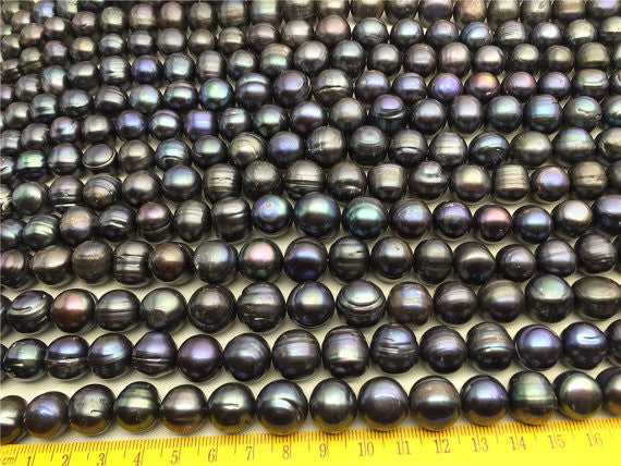 MoniPearl 12-15mm Very Large 30pcs Cultured Potato Pearl Large Hole Pearl Strand,Loose Freshwater Pearls CR20-2