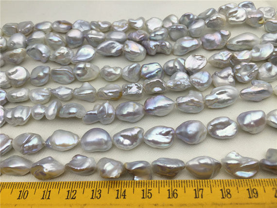 MoniPearl Baroque Pearl,10-11mm grey Freshwater Keshi Pearls,HIGH LUSTER,good quality,full strand,32pcs,wholesale price,baroque pearl,keshi pearl strands,zs-11