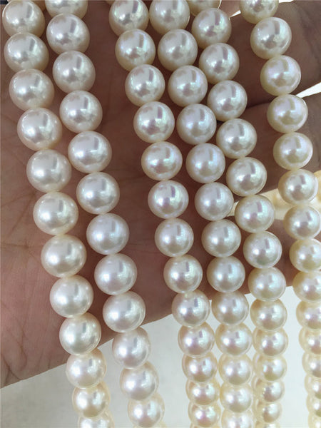MoniPearl 8.5-9.5mm AAAA white round pearl,approx 46pcs,freshwater genunine pearl,round pearls,cultured pearl beads,loose pearl bead,L18-23