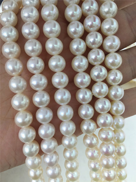 MoniPearl 8.5-9.5mm AAAA white round pearl,approx 46pcs,freshwater genunine pearl,round pearls,cultured pearl beads,loose pearl bead,L18-23