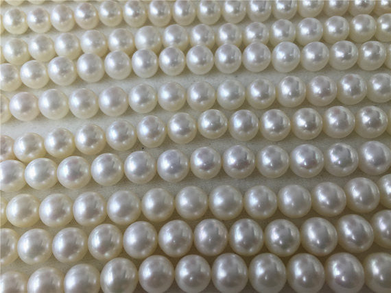MoniPearl 8.5-9.5mm white round pearl,approx 46pcs,freshwater genunine pearl,round pearls,cultured pearl beads,loose pearl bead,L18-25