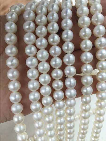 MoniPearl 8.5-9.5mm white round pearl,approx 46pcs,freshwater genunine pearl,round pearls,cultured pearl beads,loose pearl bead,L18-25