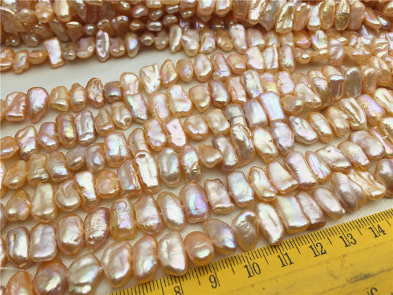 MoniPearl Special Pearl,Pink Biwa Pearl Very Good Quality,high luster,Pink Pearl necklace,Genuine Fresh Water Pearl,Wedding Necklace,Mothers Day,ZS-11