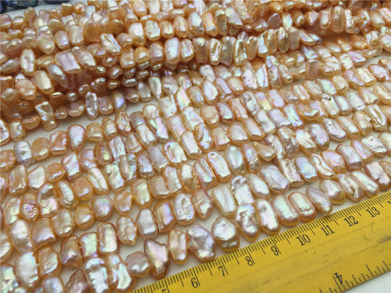 MoniPearl Special Pearl,Pink Biwa Pearl Very Good Quality,high luster,Pink Pearl necklace,Genuine Fresh Water Pearl,Wedding Necklace,Mothers Day,ZS-11