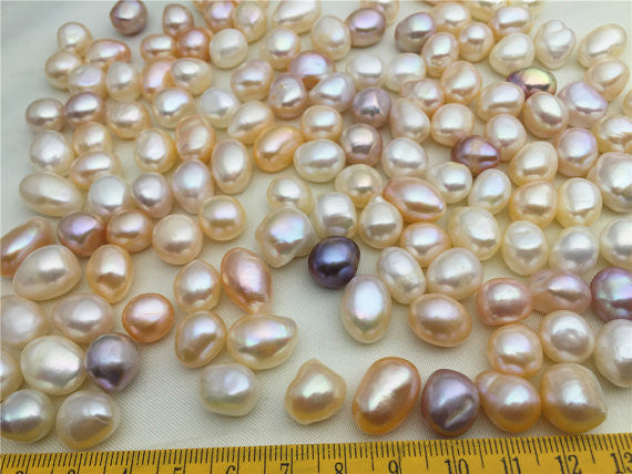 MoniPearl Baroque Pearl,10-12mmx12-16mm,high quality,pink baroque pearls-39cm strand-white pearl around 30pcs,baroque pearl,loose pearl beads,DIY,LM10-2A-4