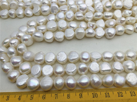 MoniPearl Baroque Pearl,10-11mmx11-12mm,baroque pearls-39cm strand-whitepearl, around 37pcs,rice pearl,loose pearl beads,DIY,high luster,LM11-2A-1