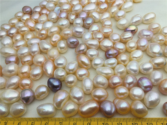 MoniPearl Baroque Pearl,10-12mmx12-16mm,high quality,pink baroque pearls-39cm strand-white pearl around 30pcs,baroque pearl,loose pearl beads,DIY,LM10-2A-4