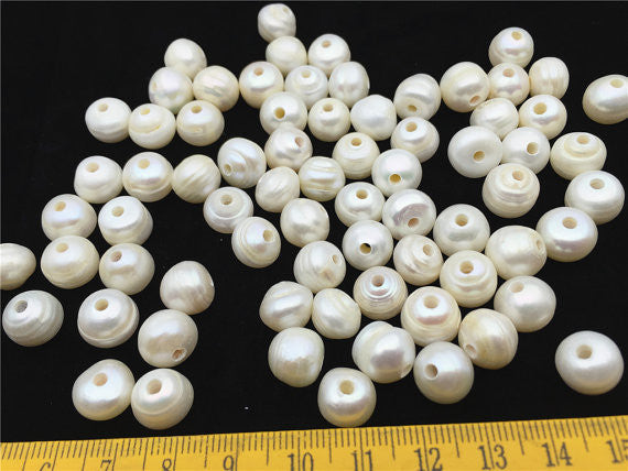 MoniPearl Button Pearl,10-11mm,button pearl,large hole 1.6mm,2.2mm,2.5mm,3mm freshwater pearls,WHOLESALE,pearl beads,loose freshwater pearl,10 pieces,SM11-2A-1