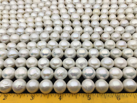 MoniPearl Round Pearl,11-13mm round white Kasumi like Pearl,high luster,large hole,2mm,2.5mm,round pearl,Kasumi like Nucleated Freshwater Pearls-white Color,HZ-12