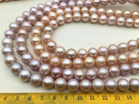MoniPearl 11-12mm lavender round pearl,approx 38pcs,freshwater genunine pearl,round pearls,cultured pearl beads,natural pearls,loose pearl bead,L18-9