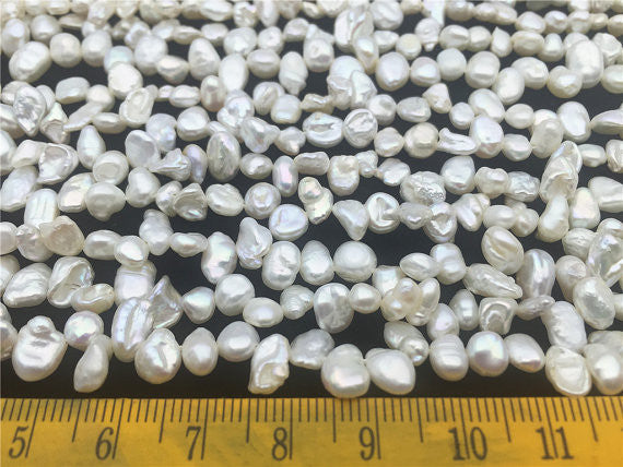 MoniPearl Special Pearl,half strand,5-6mm small keshi pearl, ivoryFreshwater Keshi Pearls,good quality,cheap,wholesale price,baroque pearl,keshi pearl strands,ZS-10