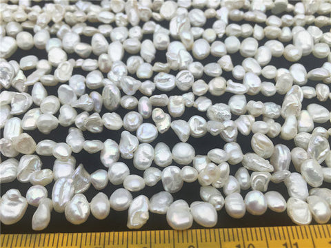 MoniPearl Special Pearl,half strand,5-6mm small keshi pearl, ivoryFreshwater Keshi Pearls,good quality,cheap,wholesale price,baroque pearl,keshi pearl strands,ZS-10