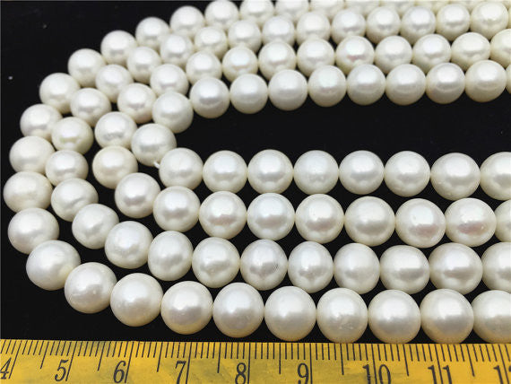MoniPearl 8.5-9.5mm near round pearl,approx 46pcs,freshwater genunine pearl,round pearls,cultured pearl beads,natural pearls,loose pearl bead,L18-24