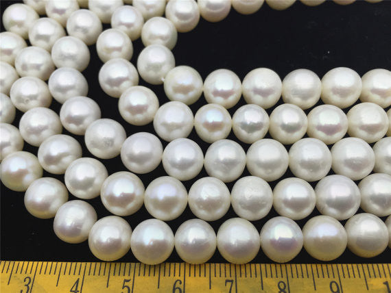 MoniPearl 8.5-9.5mm near round pearls,approx 46pcs,freshwater genunine pearl,round pearl,cultured pearl beads,natural pearls,loose pearl bead,L18-24