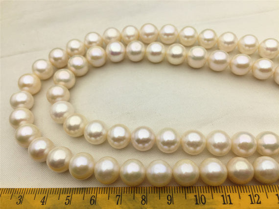 MoniPearl 11-12mm ivory round pearl,approx 38pcs,freshwater genunine pearl,round pearls,cultured pearl beads,natural pearls,loose pearl bead,L18-9