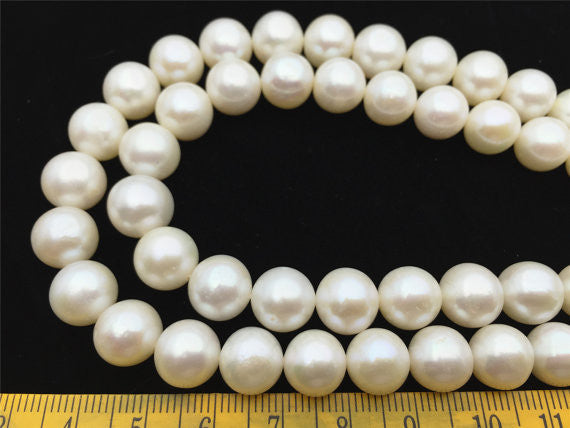 MoniPearl 10-11mm ivory round pearls,approx 38pcs,freshwater genunine pearl,round pearl,cultured pearl beads,natural pearls,loose pearl bead,L18-21