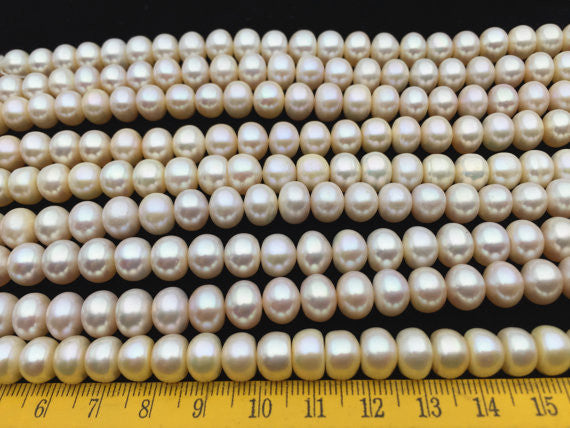 MoniPearl 9.5-10mm,near round button pearl,pink color pearl,1.5mm,2.2mm,2.5mm,3mm large hole freshwater pearls,button pearl,SM10-3A-1