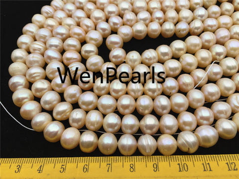 MoniPearl 9.5-10.5mm,Large button pearl strand,0.9mm,1.5mm,2.2mm,large hole freshwater pearls,loose freshwater pearl,39pcs,button pearl,SM10-A-3