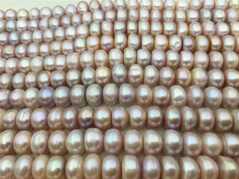 MoniPearl 12mm,large button pearl,pink,lavender pearl,large hole,2.0mm,2.5mm,3mm large hole freshwater pearls,freshwater pearl,full strand,SM12-2A-1